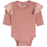 2pc Thermal Heart Ruffle Onesie Set - Denny's