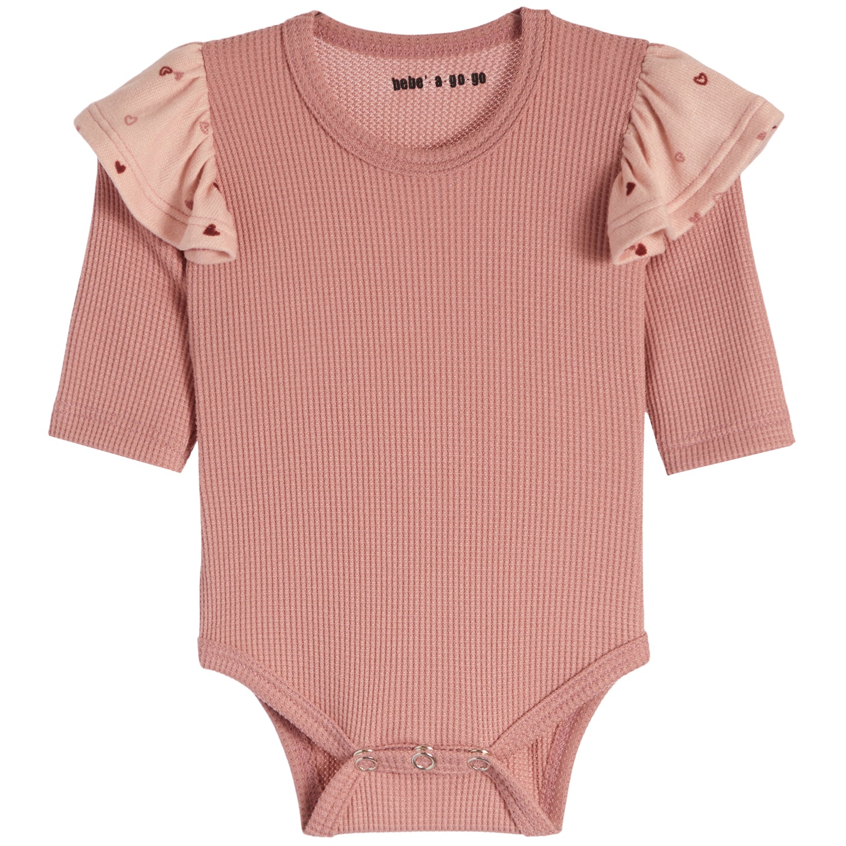 2pc Thermal Heart Ruffle Onesie Set - Denny's