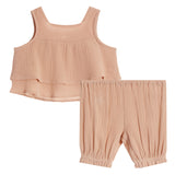2pc Gauze Short Set - Denny's