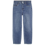 High RIse Straight Leg Fray Hem Jean - Denny's