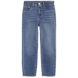 High RIse Straight Leg Fray Hem Jean - Denny's