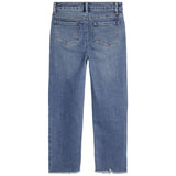 High RIse Straight Leg Fray Hem Jean - Denny's