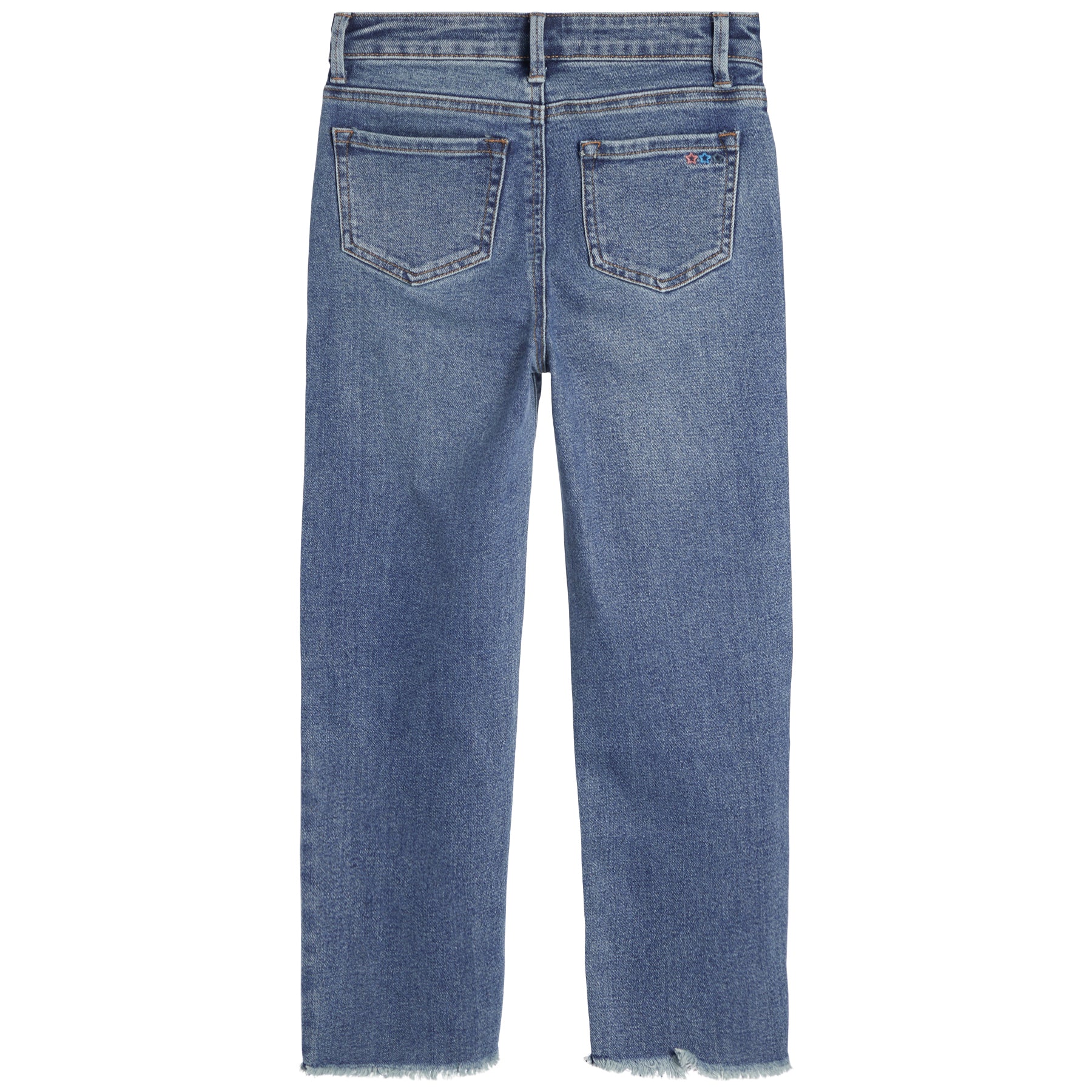 High RIse Straight Leg Fray Hem Jean - Denny's