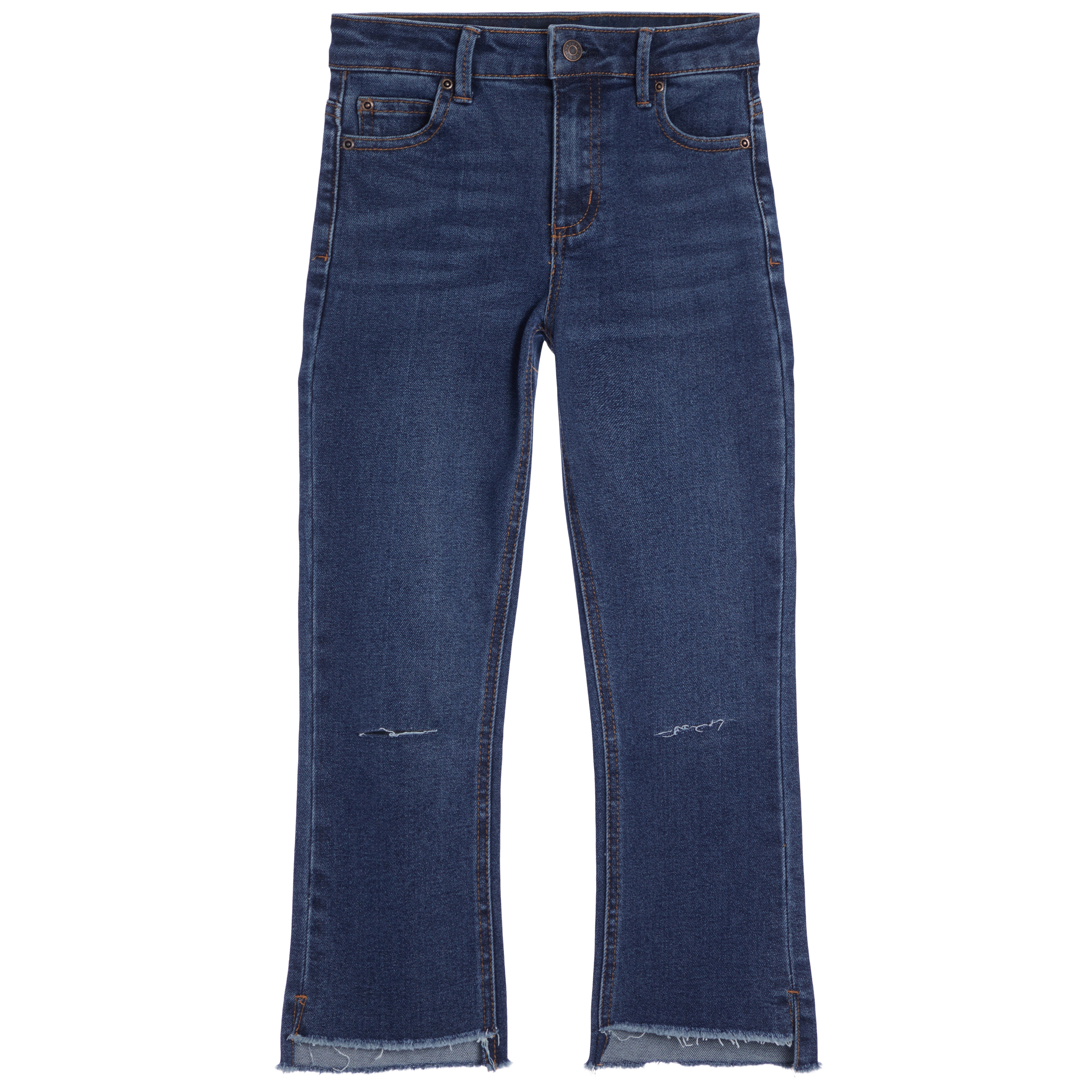 High Rise Crop Flare High Low Hem - Denny's
