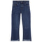 High Rise Crop Flare High Low Hem - Denny's