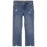 High Rise Crop Flare Destructed Fray Hem - Denny's