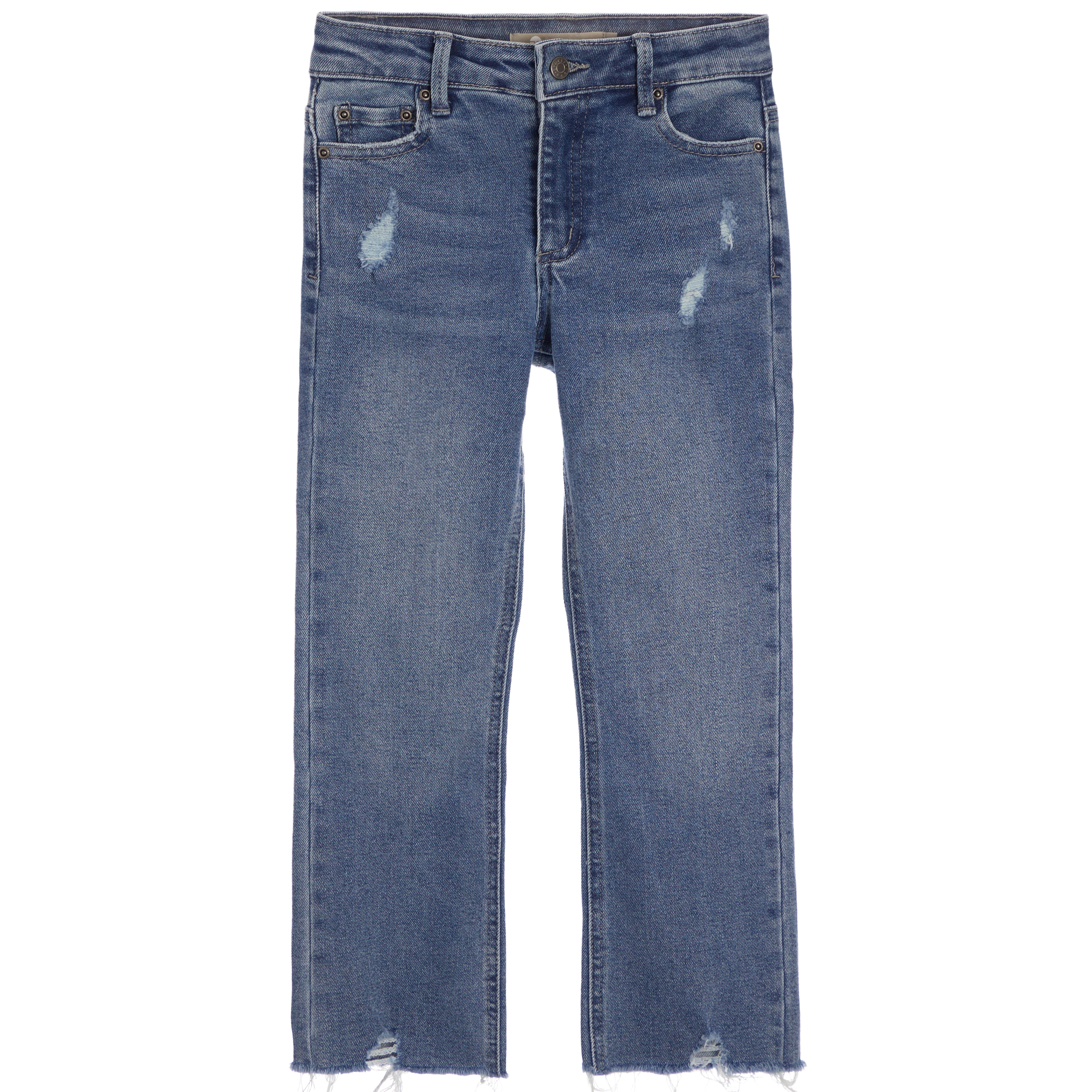 High Rise Crop Flare Destructed Fray Hem - Denny's