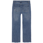 High Rise Crop Flare Destructed Fray Hem - Denny's