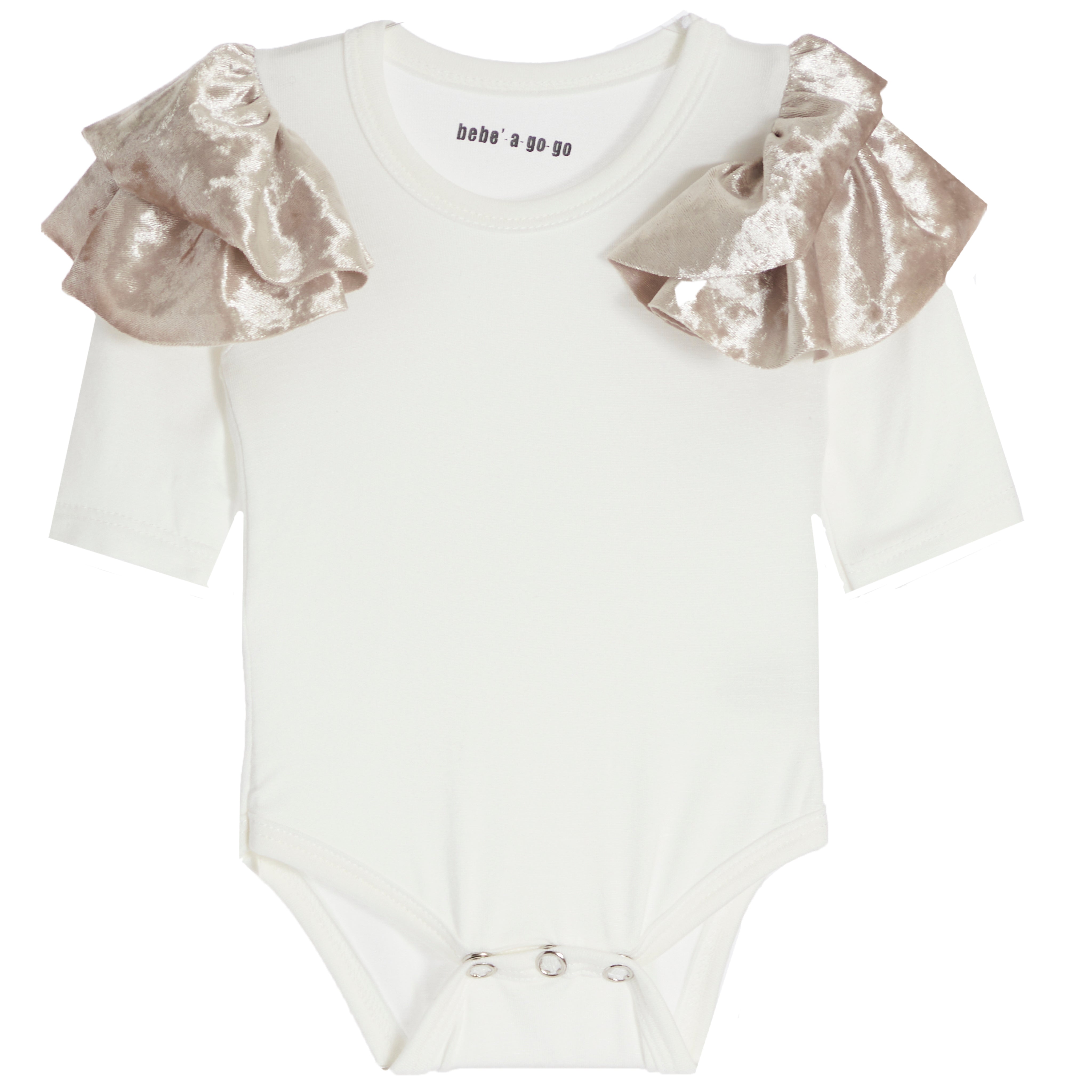2pc Velour Ruffle Onesie Flare Pant Set - Denny's