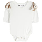 2pc Set Ruffle Onesie & Velvet Pant Set - Denny's