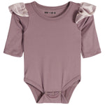 2pc Orchid Leopard Ruffle Onesie Set - Denny's