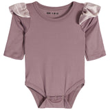 2pc Orchid Leopard Ruffle Onesie Set - Denny's