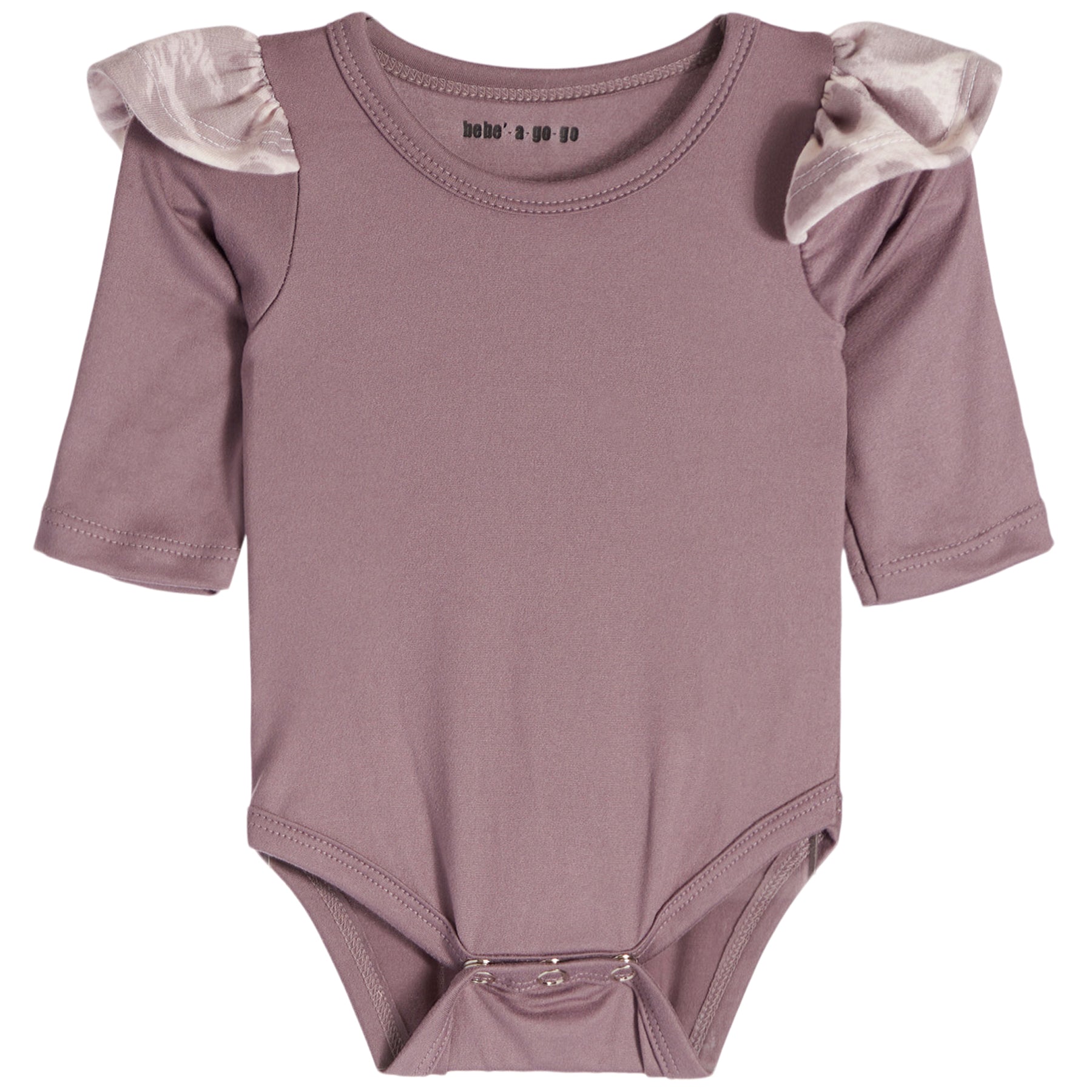 2pc Orchid Leopard Ruffle Onesie Set - Denny's