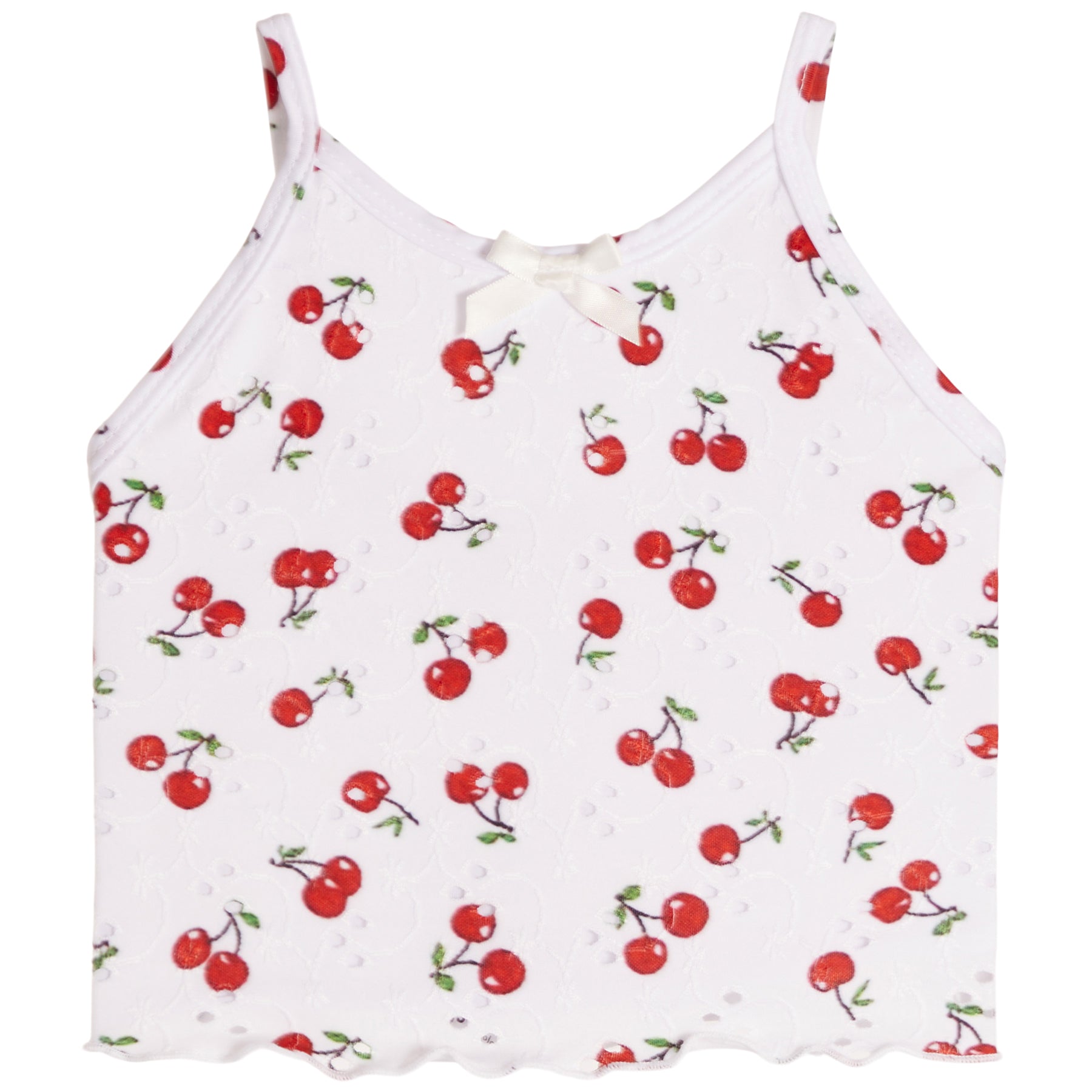 Eyelet Cherries Tank Top - Denny's