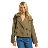 Short Hooded Trench Coat