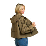 Short Hooded Trench Coat