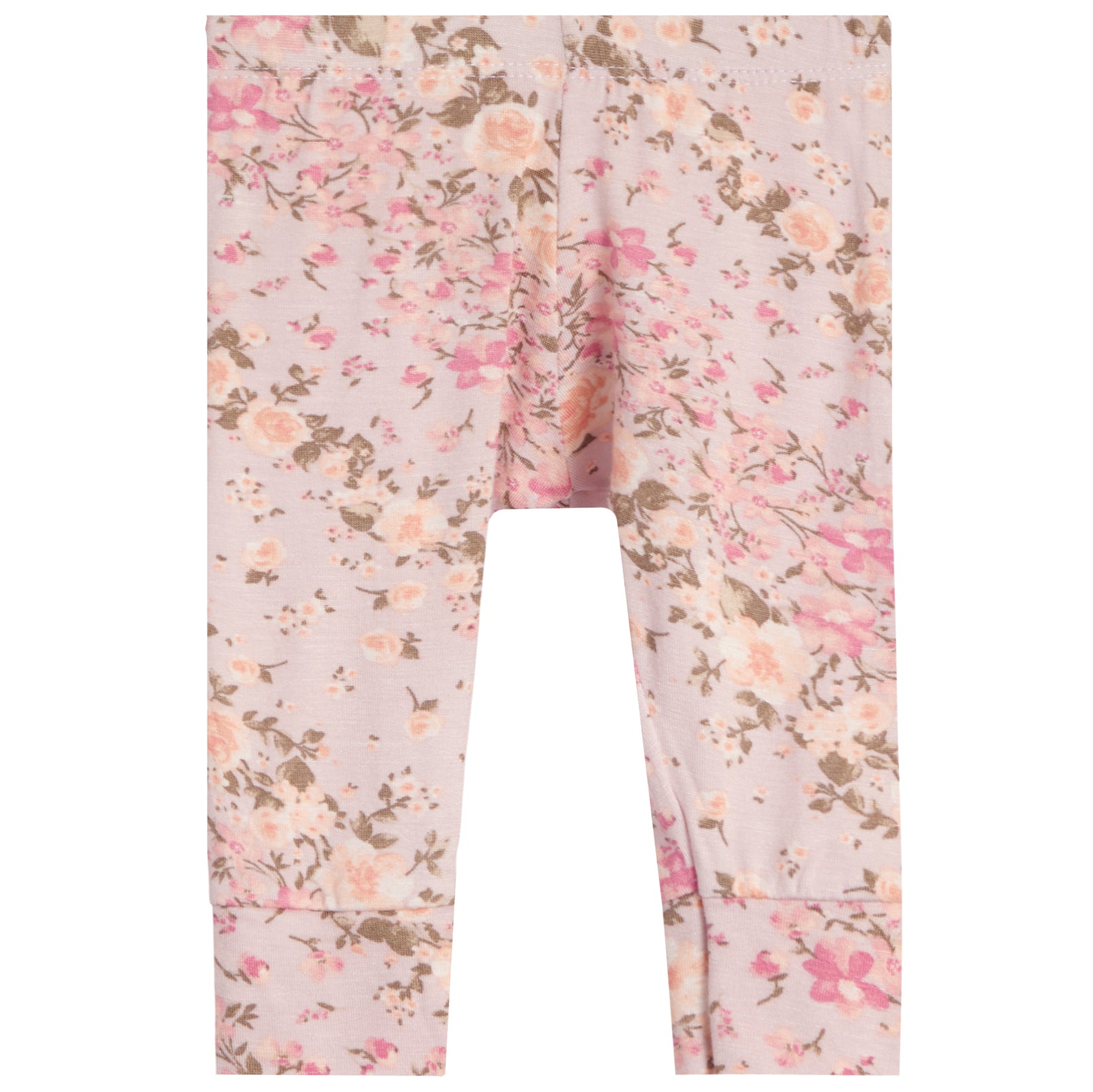 2pc Ruffle Shoulder Onesie Set Pastel Pink Floral - Denny's