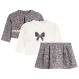 3pc Tweed Skirt Set