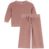 2pc Chunky Sweater & Wide Leg Pant Set