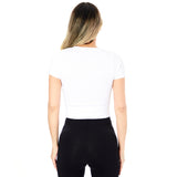 RIbbed V-Neck Baby Tee - Denny's
