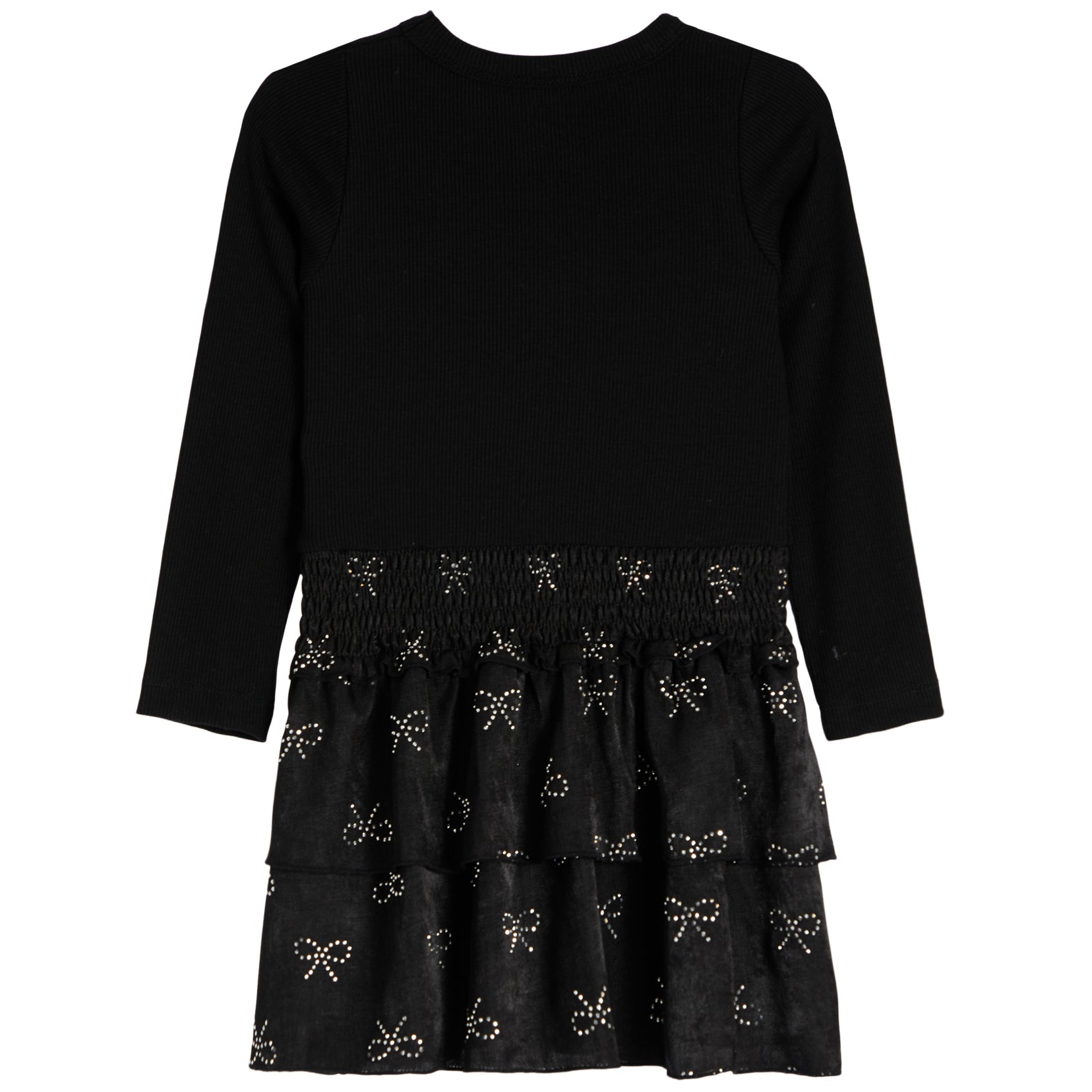 Long Sleeve Crystal Heart Bottom Dress - Denny's