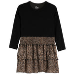 Long Sleeve Leopard Bottom Dress - Denny's