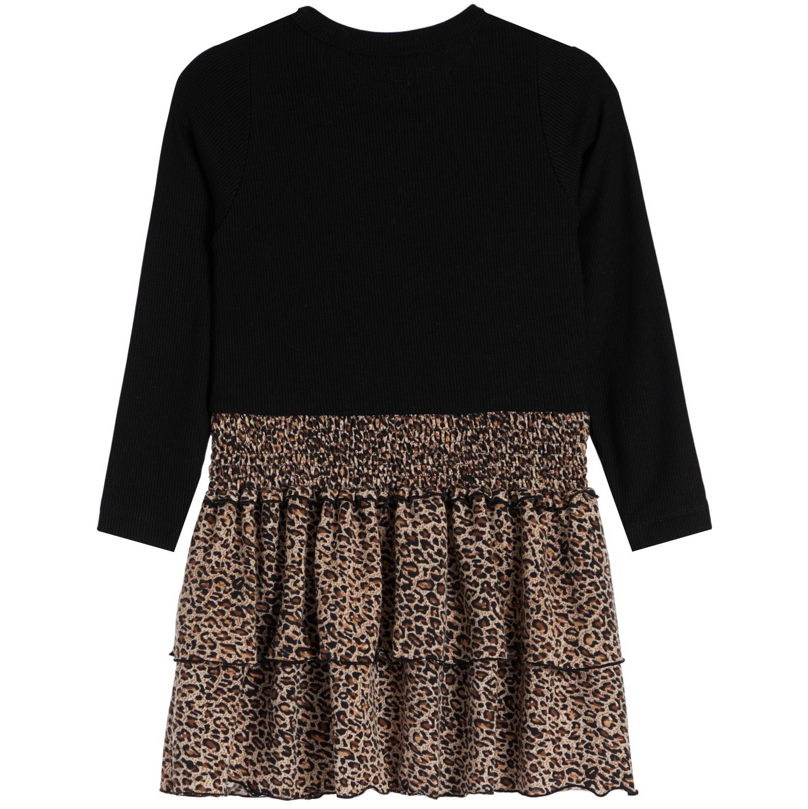 Long Sleeve Leopard Bottom Dress - Denny's