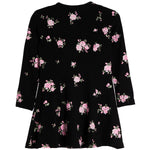 Roses Long Sleeve Rib Dress - Denny's