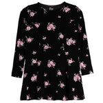 Roses Long Sleeve Rib Dress - Denny's