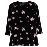 Roses Long Sleeve Rib Dress - Denny's