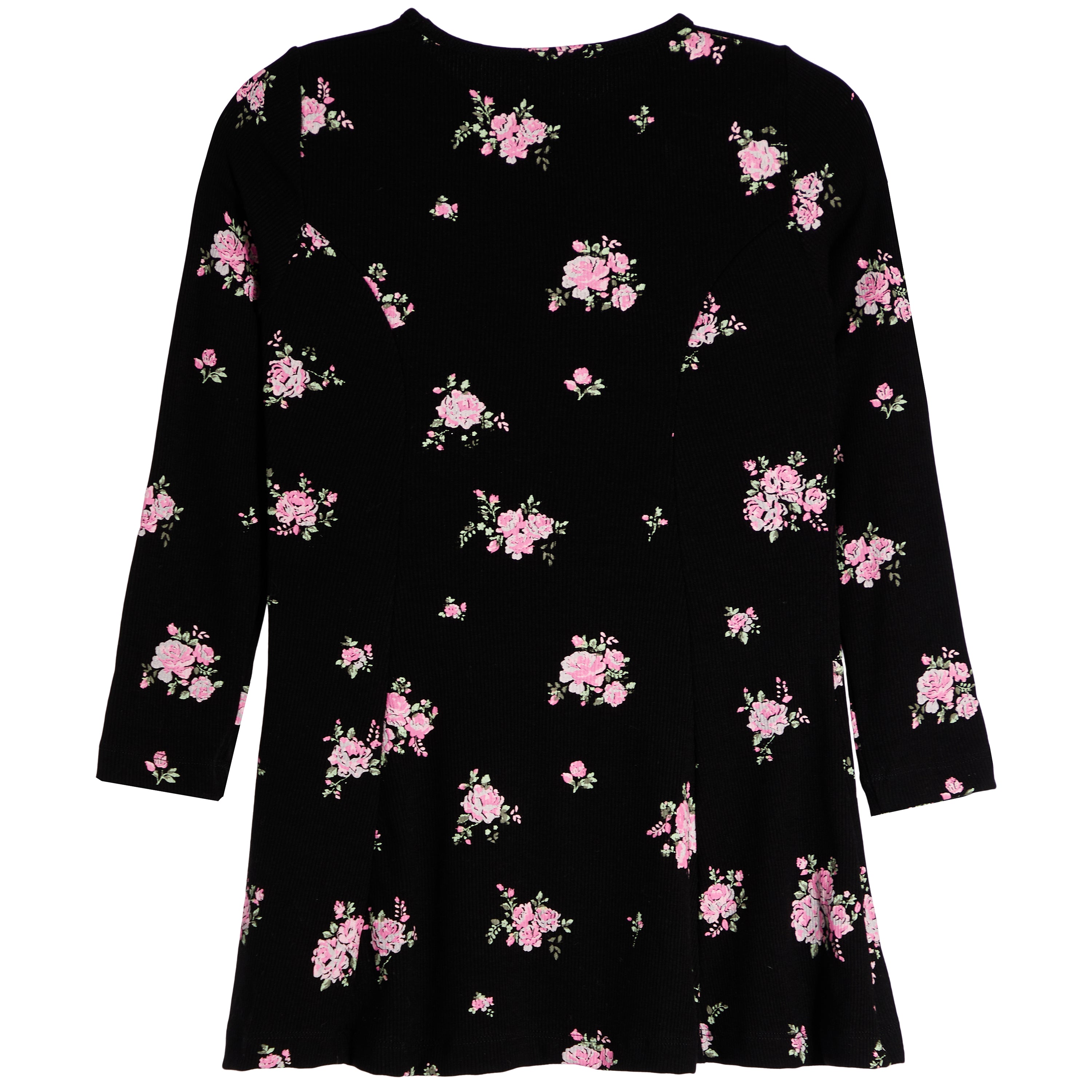 Roses Long Sleeve Rib Dress - Denny's