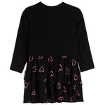 Long Sleeve Allover Pink Hearts Bottom Dress - Denny's