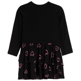 Long Sleeve Allover Pink Hearts Bottom Dress - Denny's
