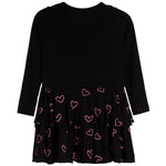 Long Sleeve Allover Pink Hearts Bottom Dress - Denny's