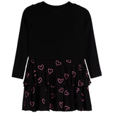 Long Sleeve Allover Pink Hearts Bottom Dress - Denny's