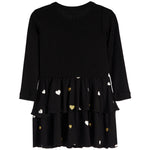 Long Sleeve Dress With Allover Heart Bottom - Denny's
