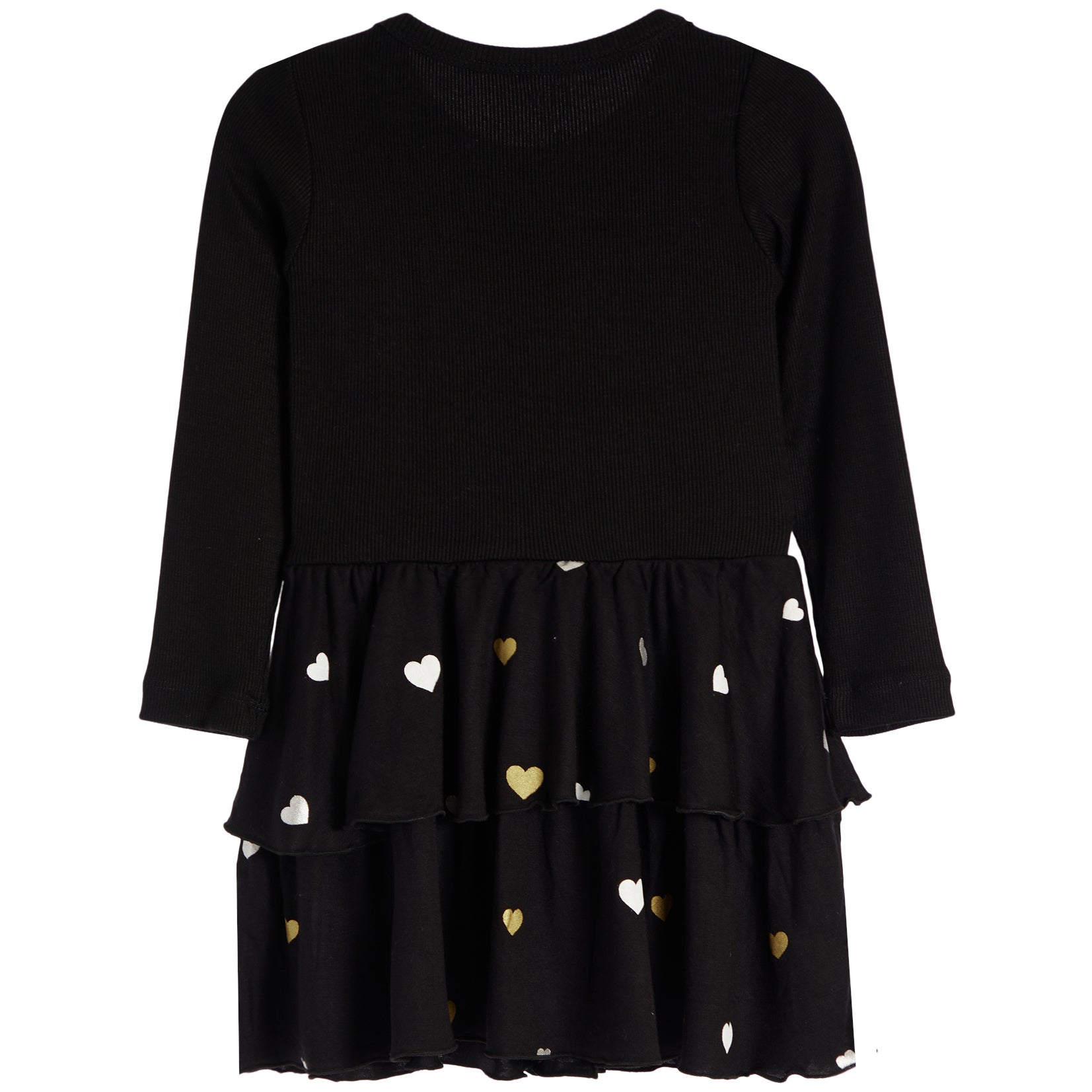 Long Sleeve Dress With Allover Heart Bottom - Denny's