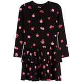 Pink Flowers Long Sleeve Dress