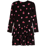 Pink Flowers Long Sleeve Dress
