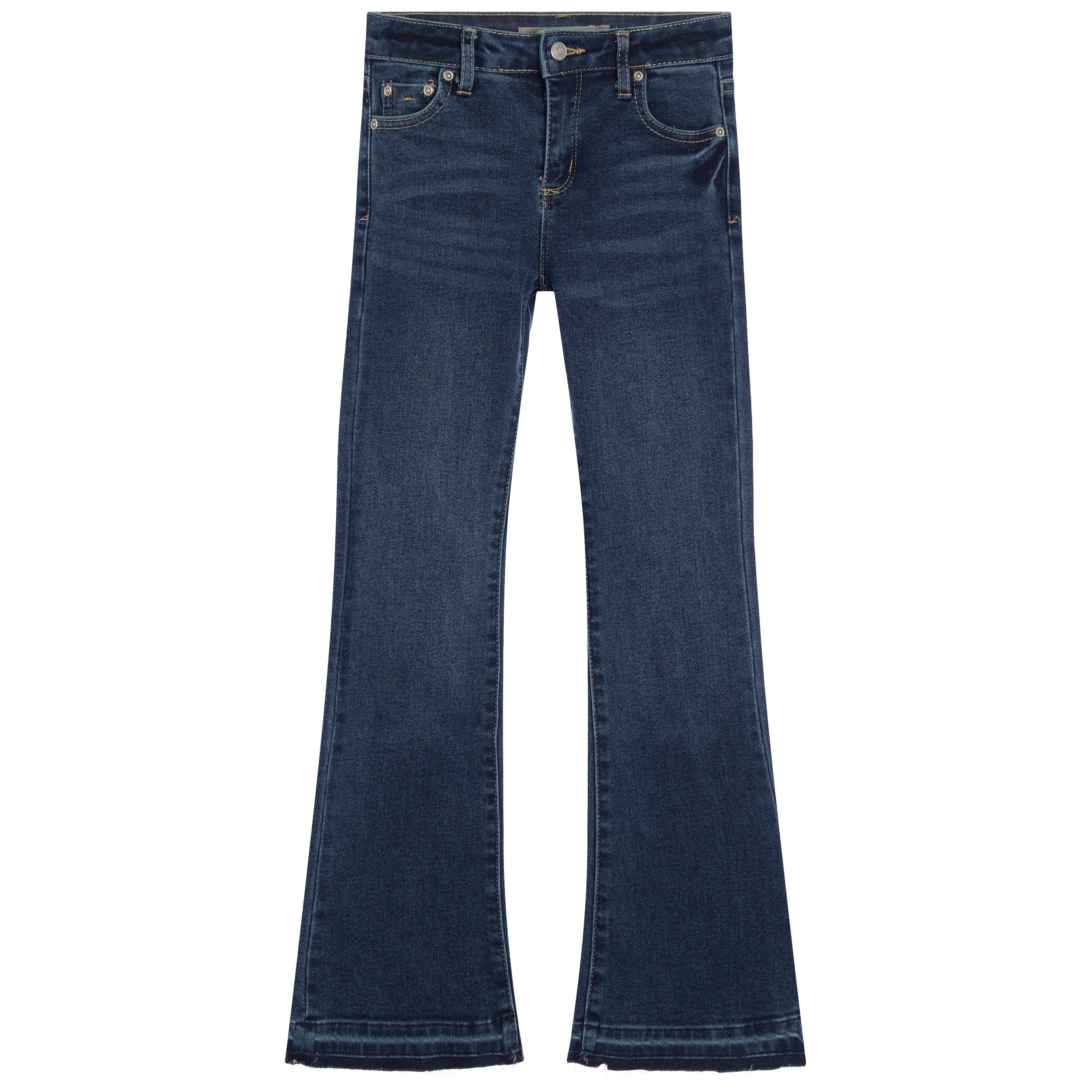 High Rise Released Hem Flare Jean - Denny's