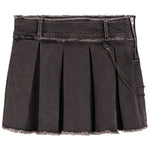 Chain Pleated Denim Skort - Denny's