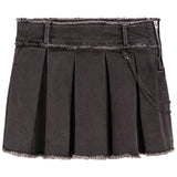 Chain Pleated Denim Skort - Denny's