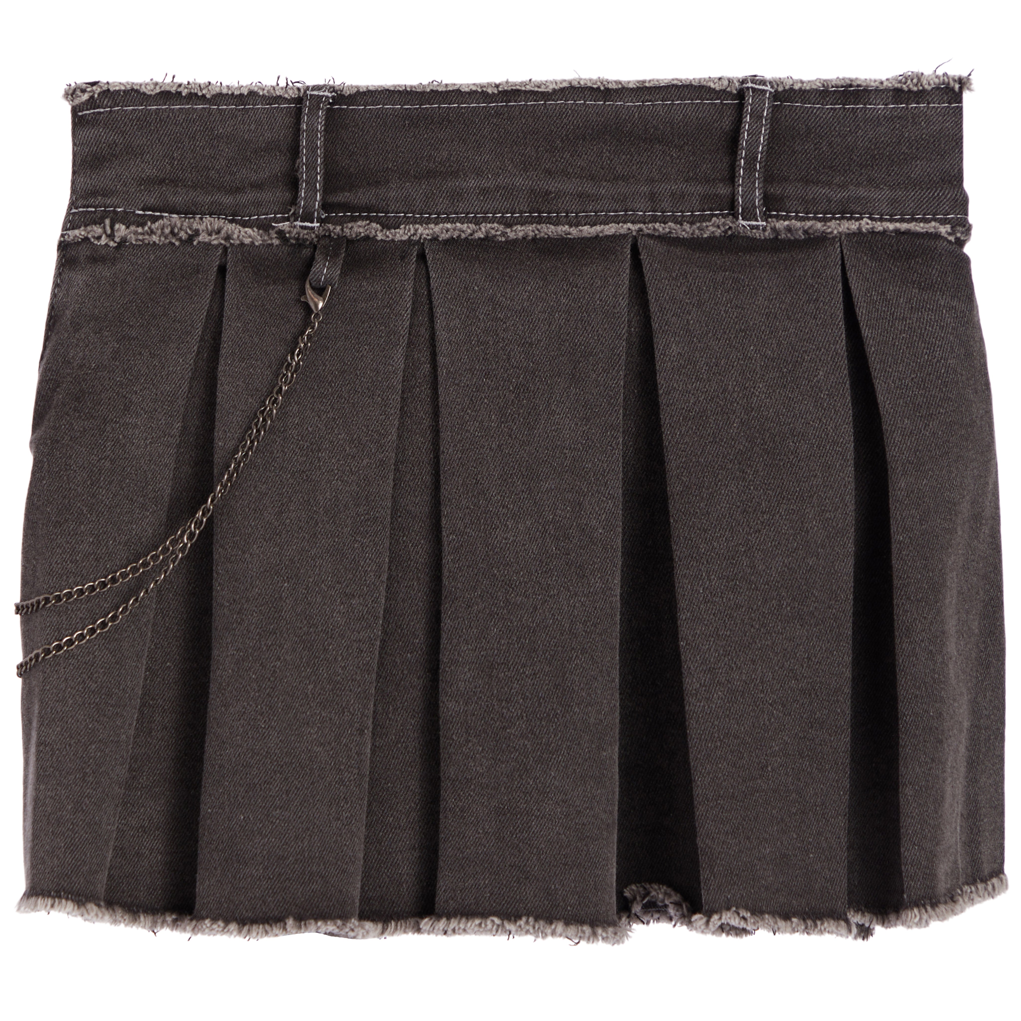 Chain Pleated Denim Skort - Denny's
