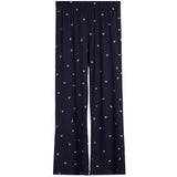 Floral Rib Wide Leg Pant