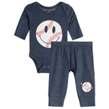 2pc Baseball Onesie Set - Denny's
