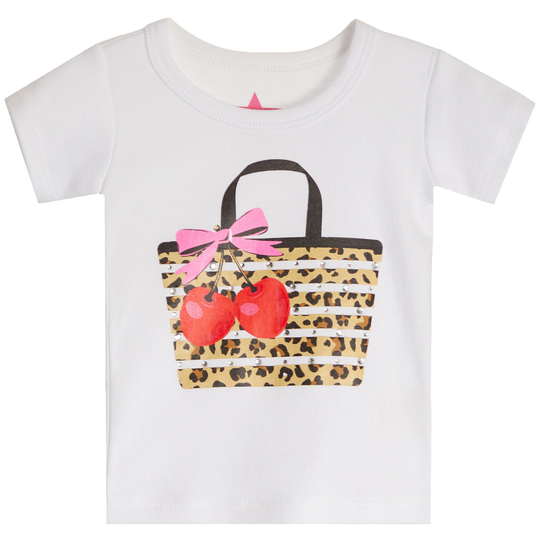 2pc Leopard Cherry Bow Legging Set - Denny's