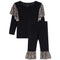 Leopard Sleeve Top and Bell Pant Set - Denny's