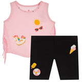 2pc Multi Screen Bike Short Set