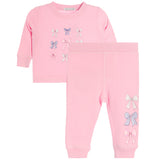 2pc Purple Pink Bow Set - Denny's