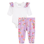 2pc Floral Ruffle Onesie Set - Denny's